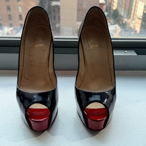 Christian Louboutin Prive Open-toe Heels - Picture 1 of 9